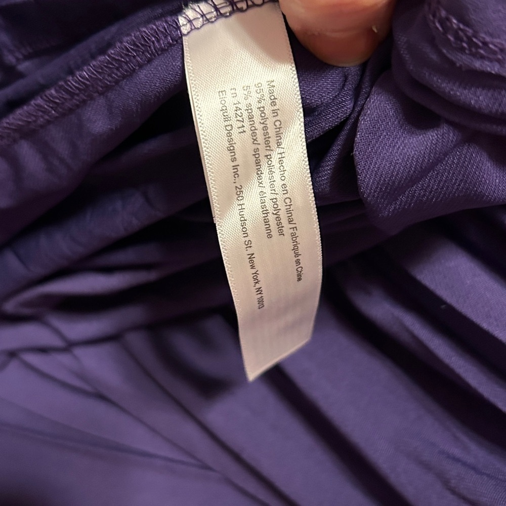 Eloquii Purple Long Sleeve Empire Waist Maxi Dress Size 20 elegant date NWT - Picture 8 of 13